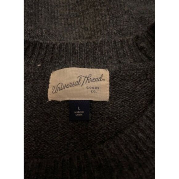 Universal Thread Gray Knit cotton blend long sleeve casual Sweater size Large - Picture 5 of 8